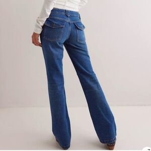 We The Free Flora Low Rise Medium Wash Bootcut Flap Pocket Jeans Women's Size 26